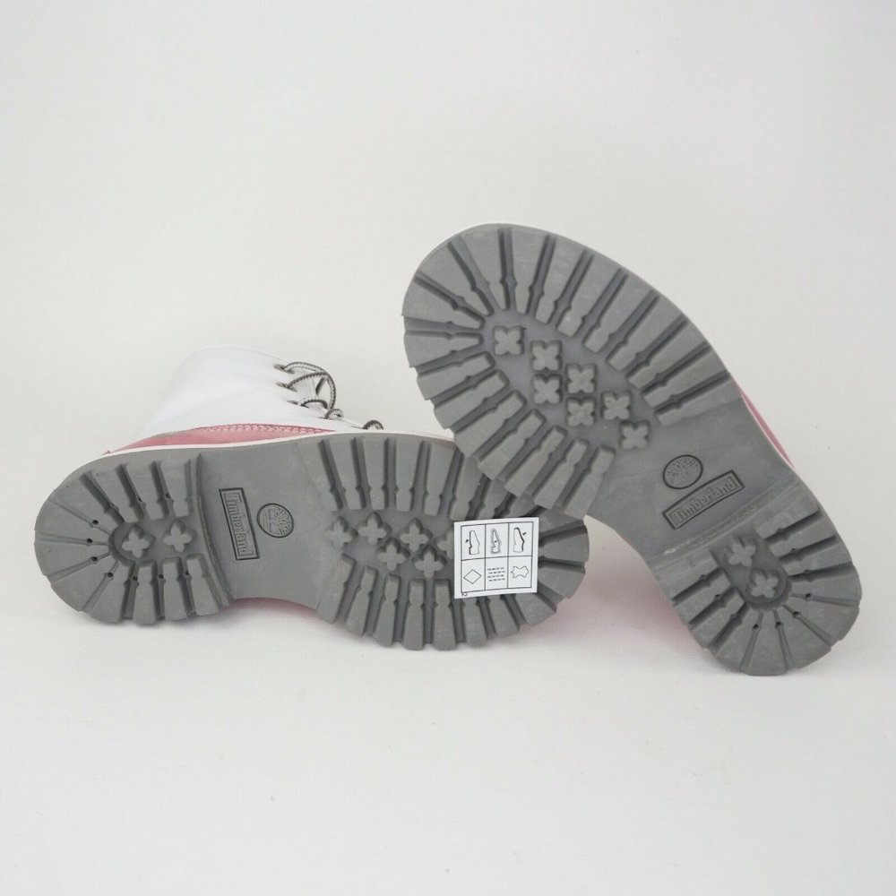 Timberland Little Kids Boots Leather SPD UP Pink Grey - Picture 9 of 12